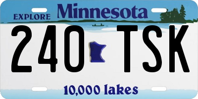 MN license plate 240TSK