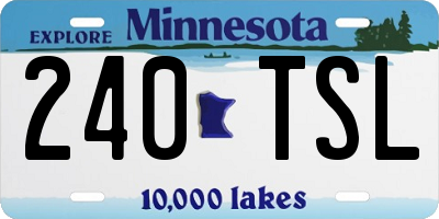 MN license plate 240TSL