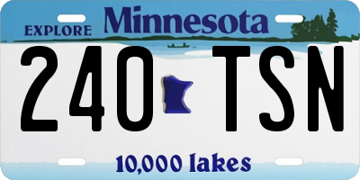 MN license plate 240TSN
