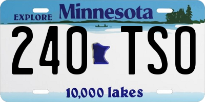 MN license plate 240TSO
