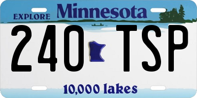 MN license plate 240TSP