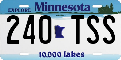 MN license plate 240TSS