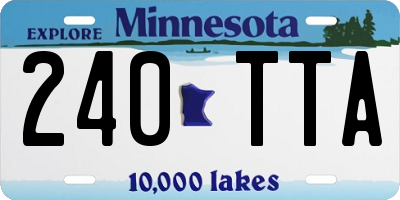 MN license plate 240TTA