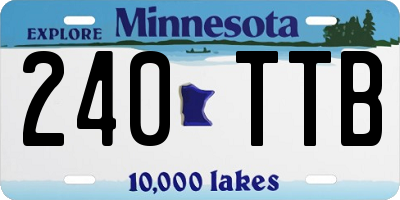 MN license plate 240TTB
