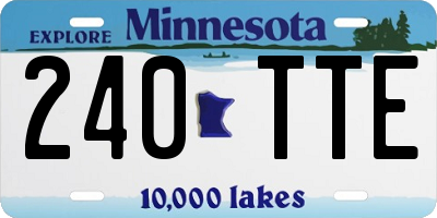 MN license plate 240TTE