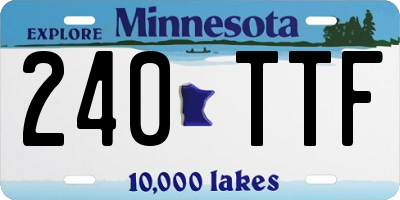 MN license plate 240TTF