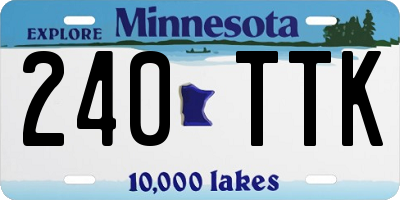 MN license plate 240TTK