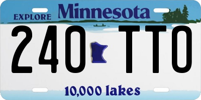 MN license plate 240TTO