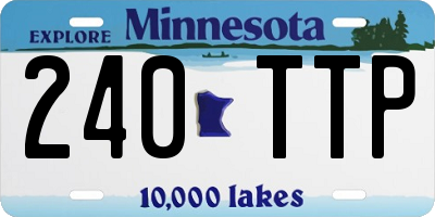MN license plate 240TTP
