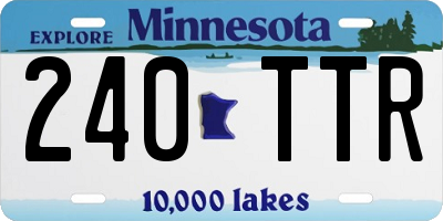 MN license plate 240TTR