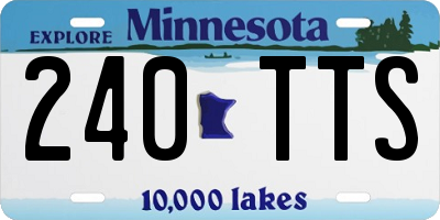 MN license plate 240TTS