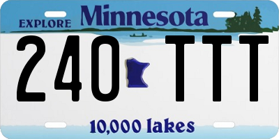 MN license plate 240TTT