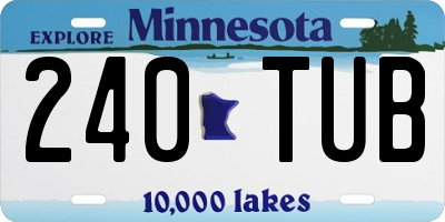 MN license plate 240TUB