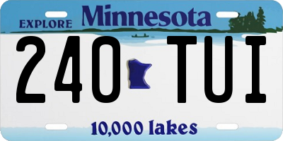MN license plate 240TUI
