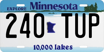 MN license plate 240TUP