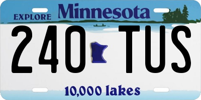 MN license plate 240TUS