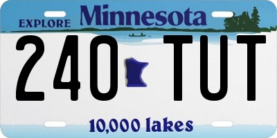 MN license plate 240TUT