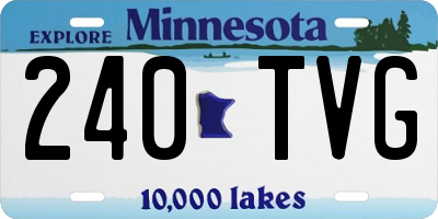 MN license plate 240TVG