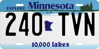 MN license plate 240TVN