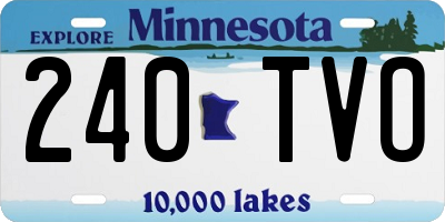 MN license plate 240TVO
