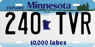 MN license plate 240TVR
