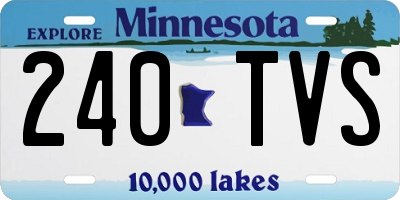 MN license plate 240TVS