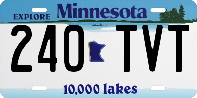 MN license plate 240TVT