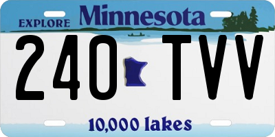 MN license plate 240TVV