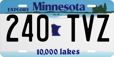 MN license plate 240TVZ