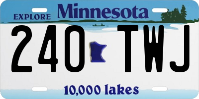 MN license plate 240TWJ