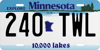 MN license plate 240TWL