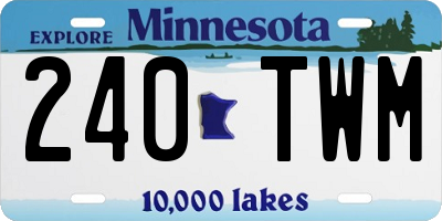MN license plate 240TWM