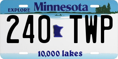MN license plate 240TWP