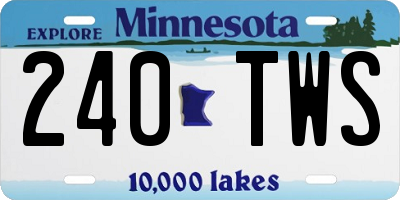 MN license plate 240TWS