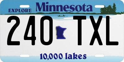 MN license plate 240TXL