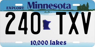 MN license plate 240TXV