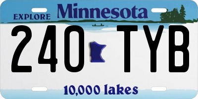 MN license plate 240TYB