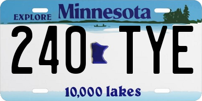 MN license plate 240TYE