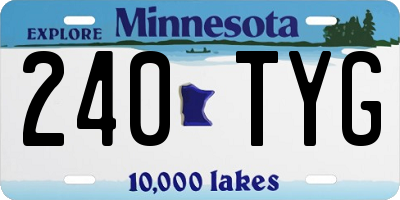 MN license plate 240TYG