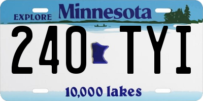 MN license plate 240TYI