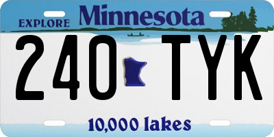MN license plate 240TYK