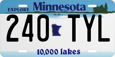 MN license plate 240TYL