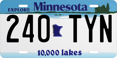 MN license plate 240TYN