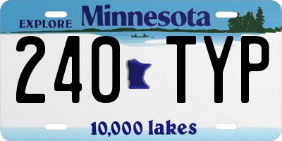 MN license plate 240TYP