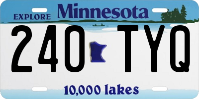 MN license plate 240TYQ