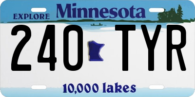 MN license plate 240TYR
