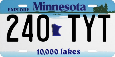 MN license plate 240TYT