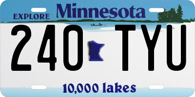 MN license plate 240TYU