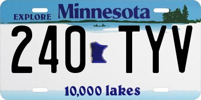 MN license plate 240TYV