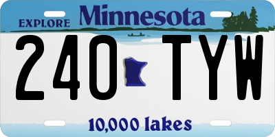 MN license plate 240TYW